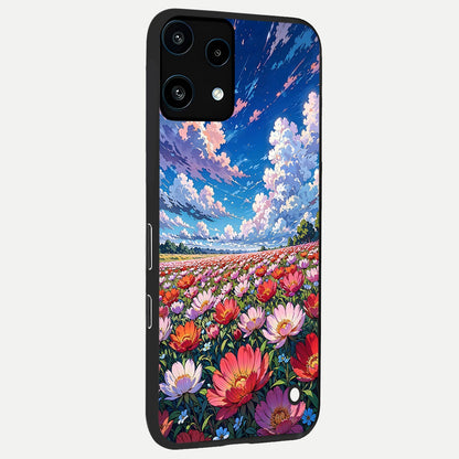  Blossom Sky Field back cover For Nothing Phone 3A Lite slim fit glass case with vibrant aesthetic design