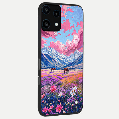  Blossom Valley Dream back cover For Nothing Phone 3A Lite slim fit glass case with vibrant aesthetic design