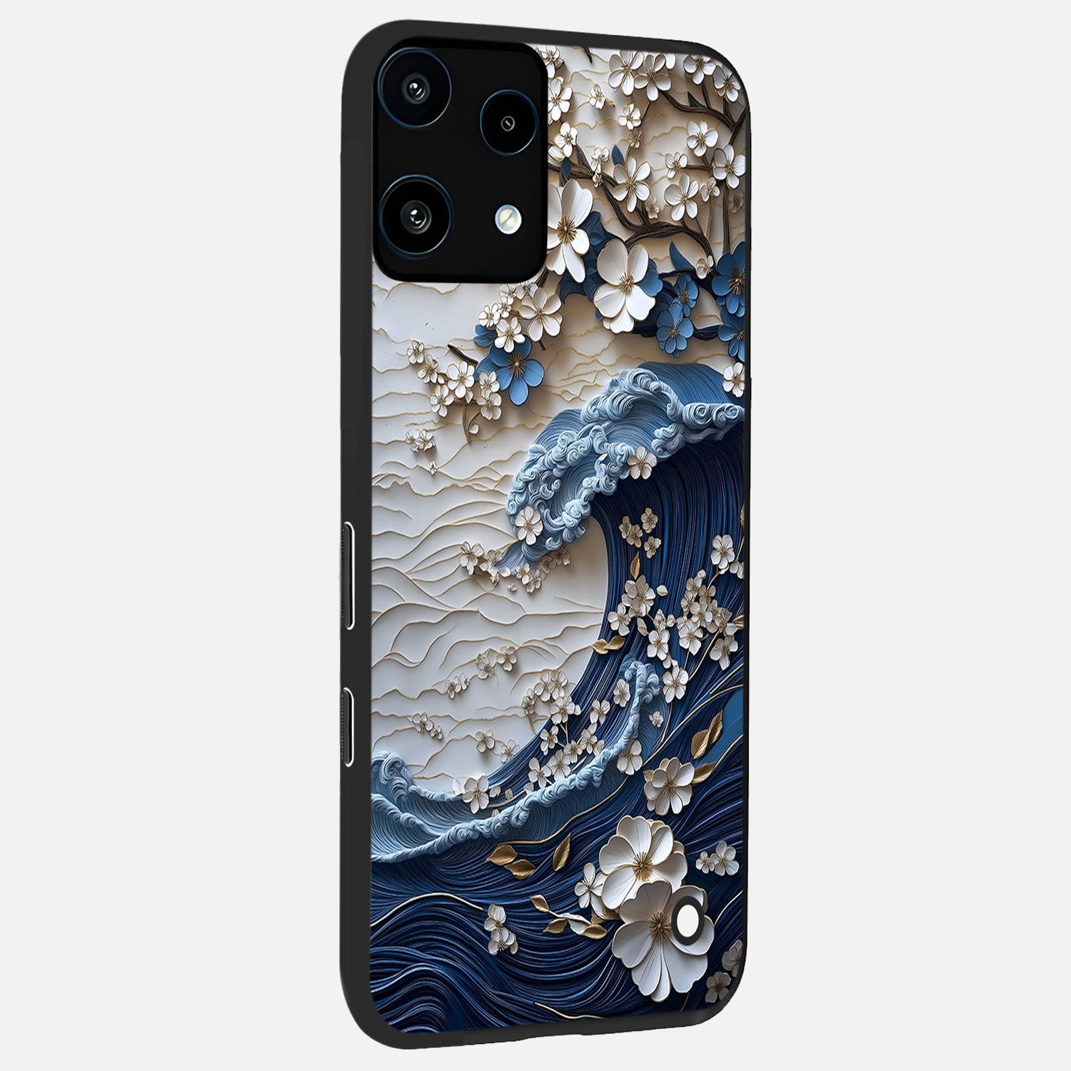  Blossom Wave Art back cover For Nothing Phone 3A Lite slim fit glass case with vibrant aesthetic design