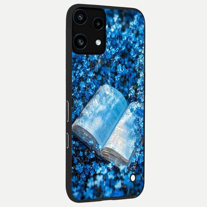  Blue Bloom Tales back cover For Nothing Phone 3A Lite slim fit glass case with vibrant aesthetic design