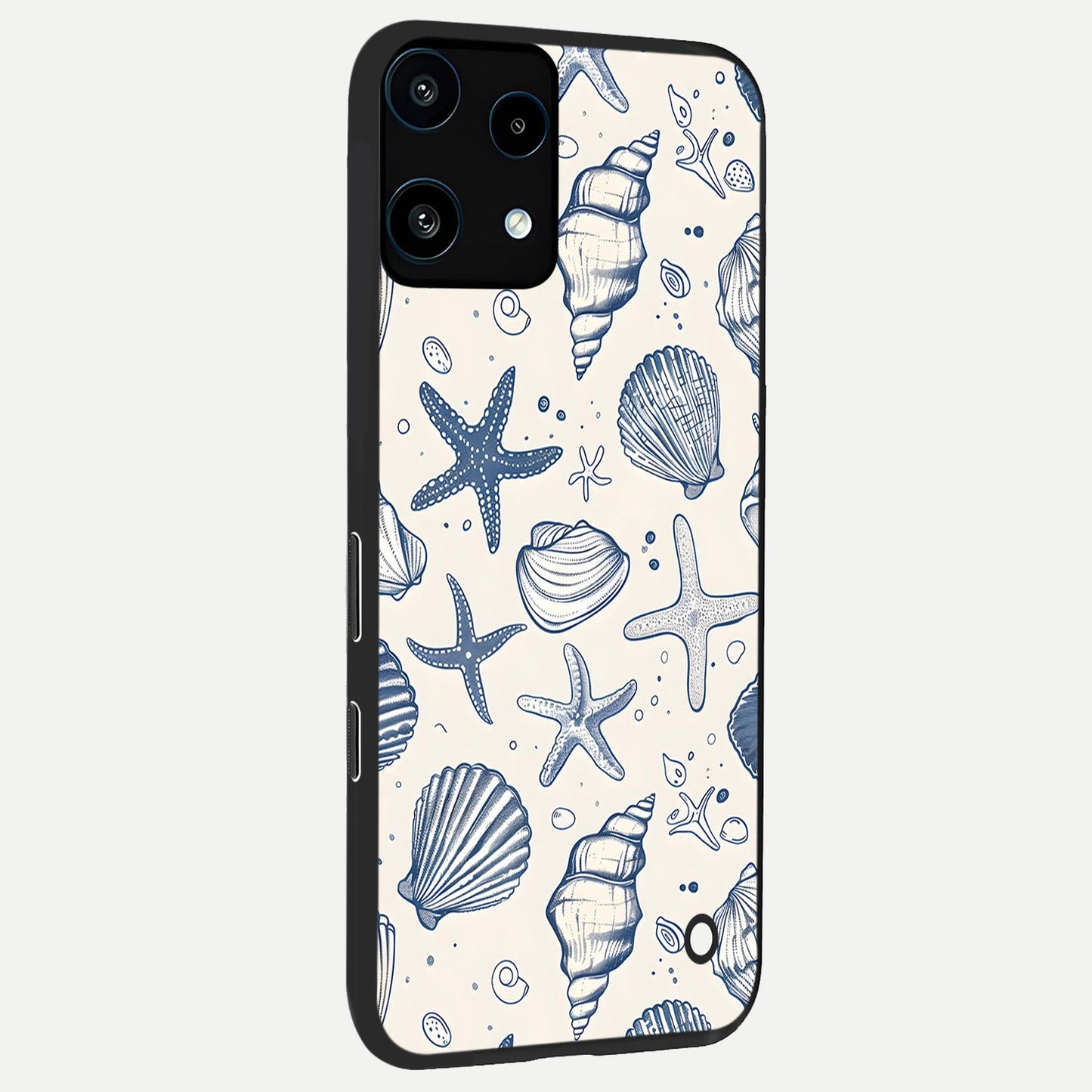  Blue Ocean Outline back cover For Nothing Phone 3A Lite slim fit glass case with vibrant aesthetic design