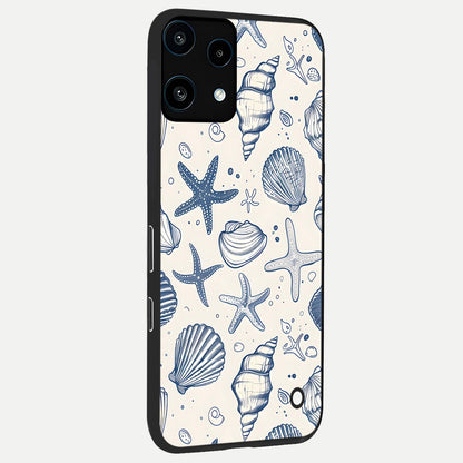  Blue Ocean Outline back cover For Nothing Phone 3A Lite slim fit glass case with vibrant aesthetic design