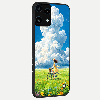  Breezy Meadow Ride back cover For Nothing Phone 3A Lite slim fit glass case with vibrant aesthetic design