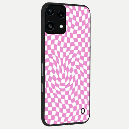  Bubblegum Check Wave back cover For Nothing Phone 3A Lite slim fit glass case with vibrant aesthetic design