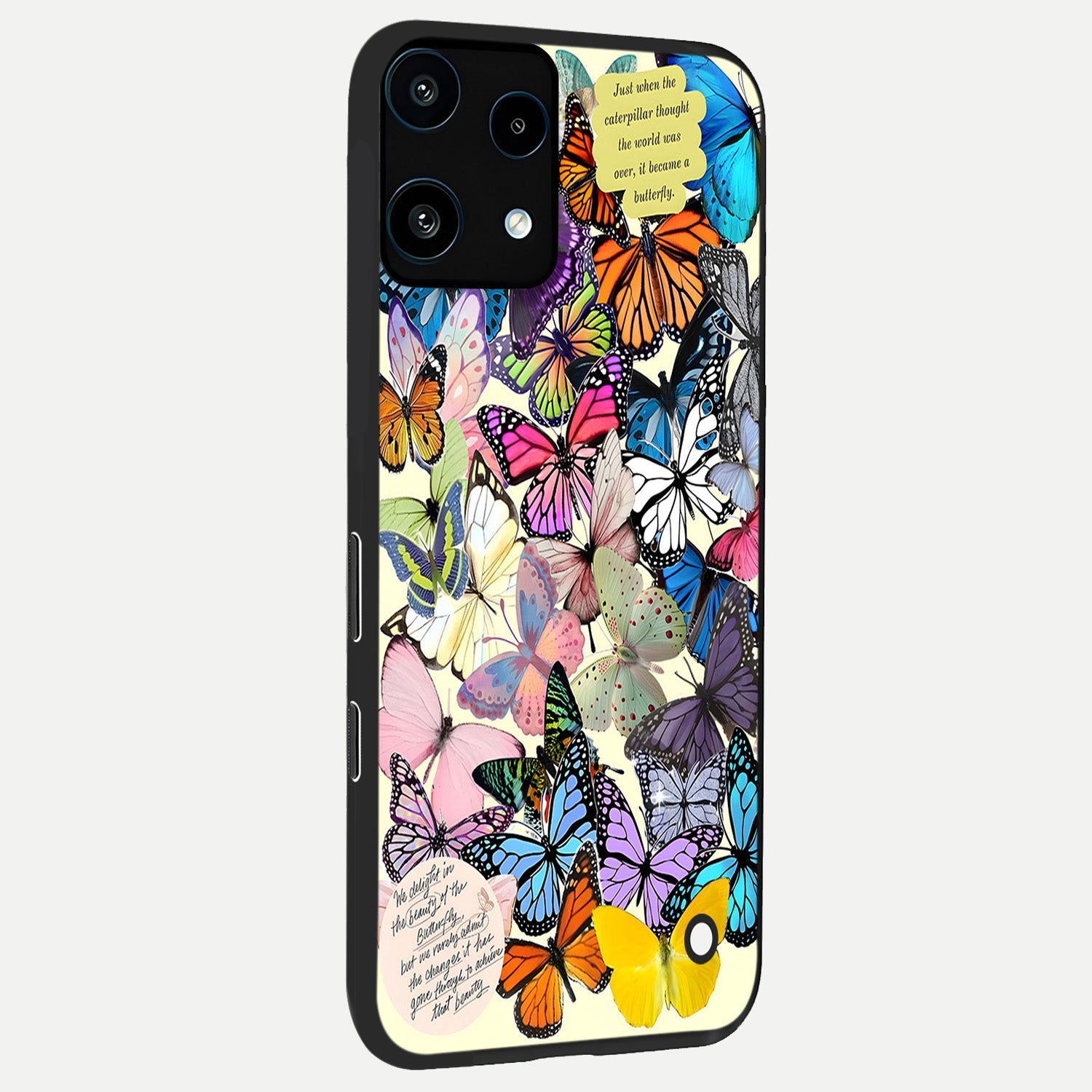  Butterflies Petal Dream back cover For Nothing Phone 3A Lite slim fit glass case with vibrant aesthetic design