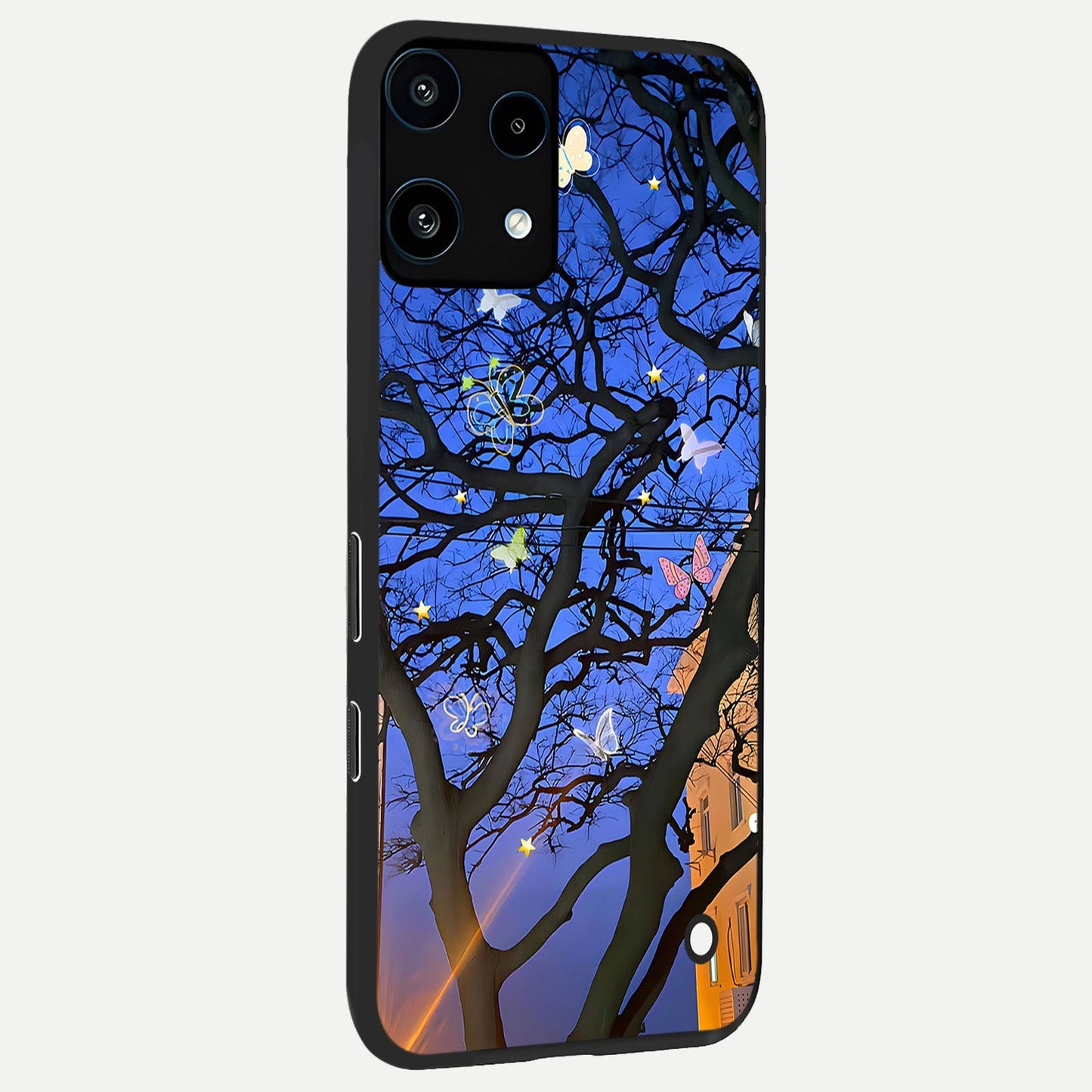  Butterfly Night Magic back cover For Nothing Phone 3A Lite slim fit glass case with vibrant aesthetic design
