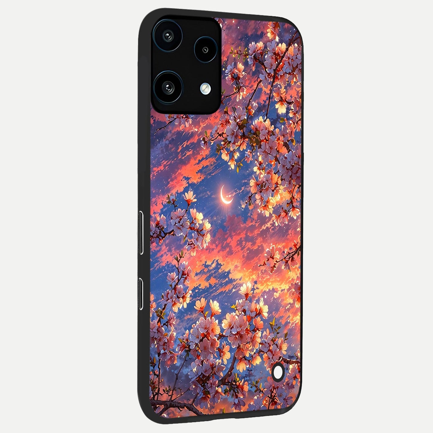  Celestial Sakura Sunset back cover For Nothing Phone 3A Lite slim fit glass case with vibrant aesthetic design