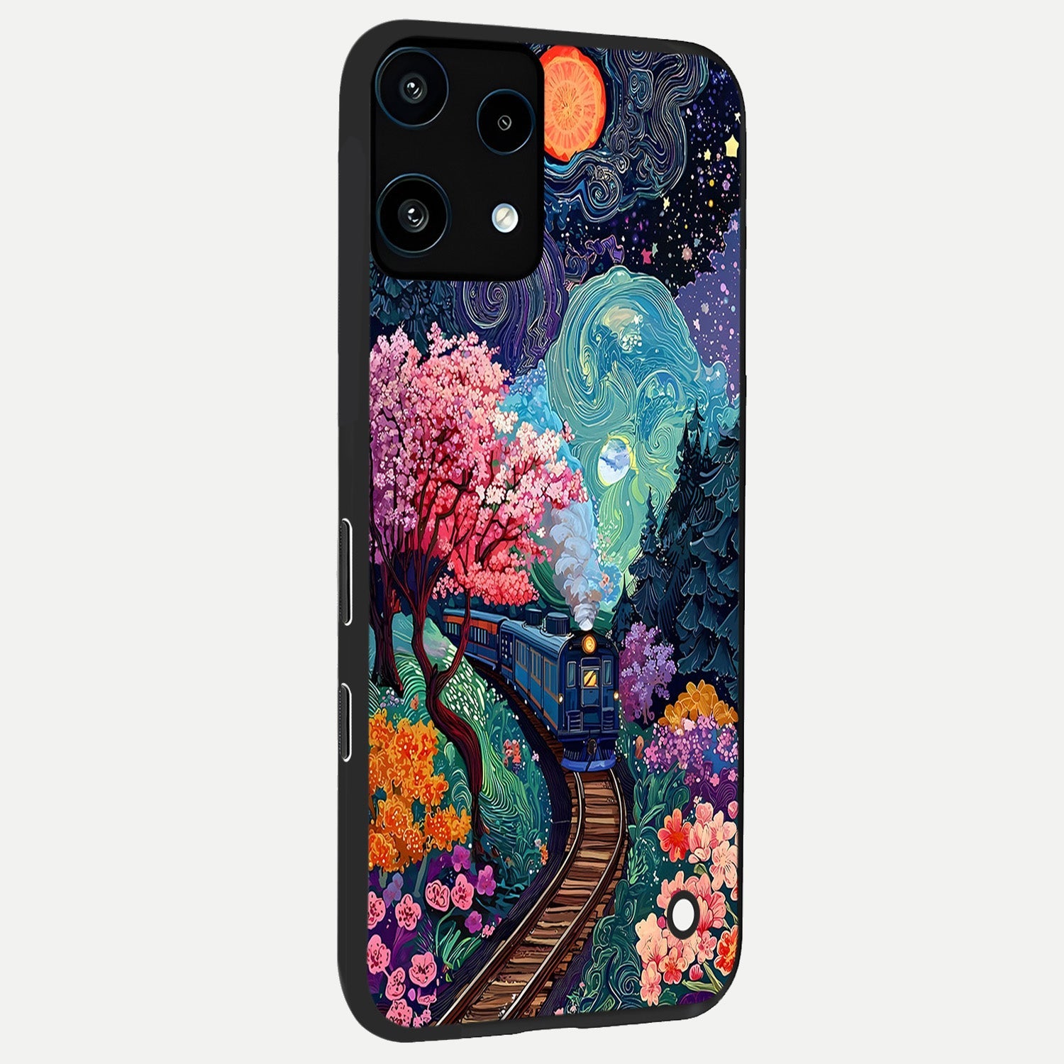  Celestial Train Journey back cover For Nothing Phone 3A Lite slim fit glass case with vibrant aesthetic design