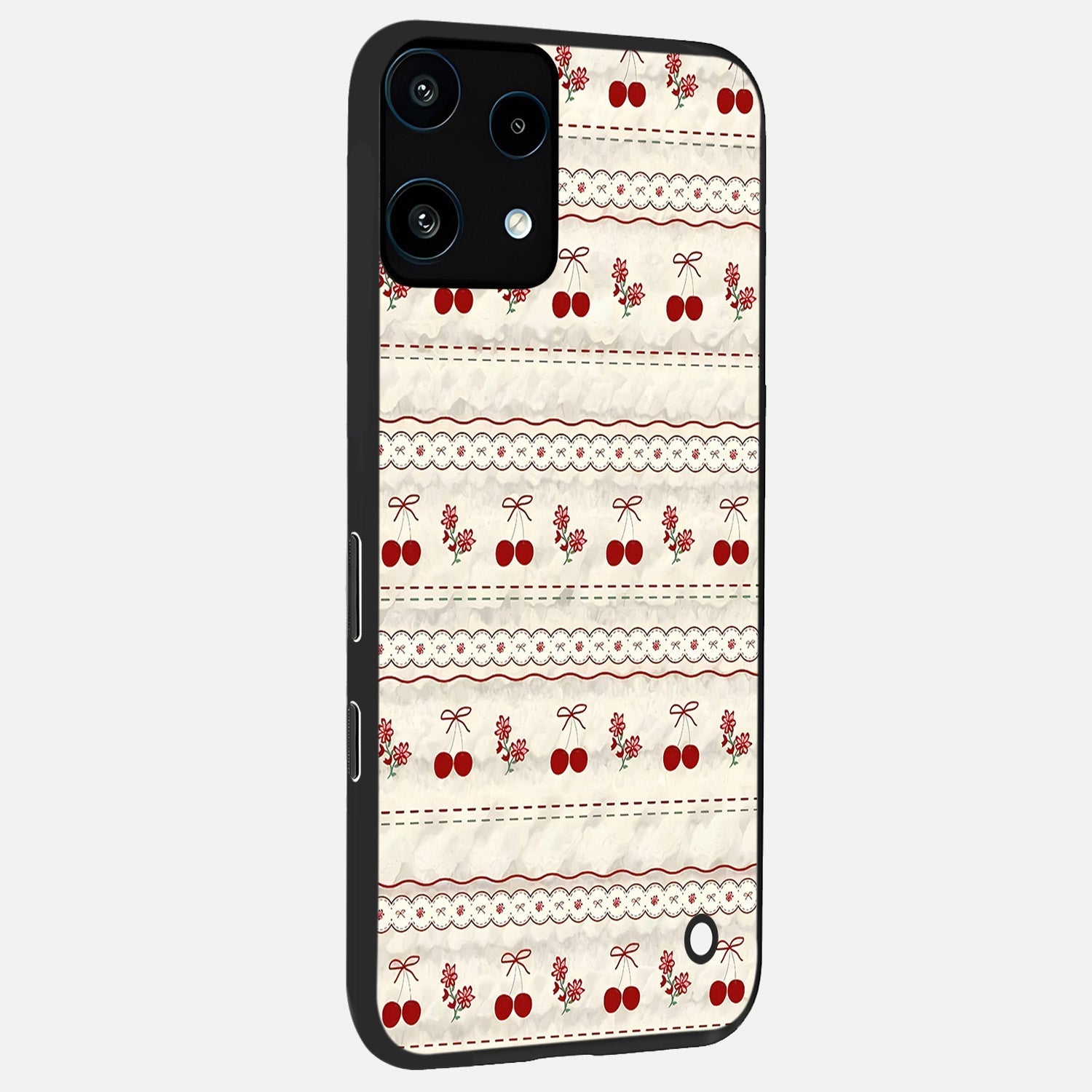  Cherry Bloom Charm back cover For Nothing Phone 3A Lite slim fit glass case with vibrant aesthetic design