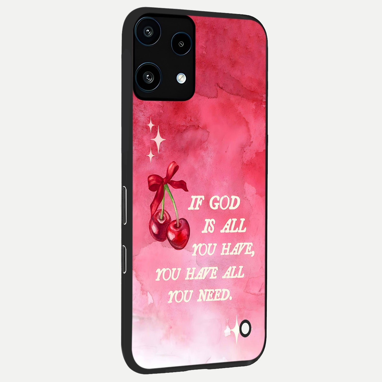  Cherry Quote back cover For Nothing Phone 3A Lite slim fit glass case with vibrant aesthetic design