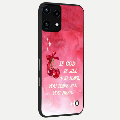  Cherry Quote back cover For Nothing Phone 3A Lite slim fit glass case with vibrant aesthetic design