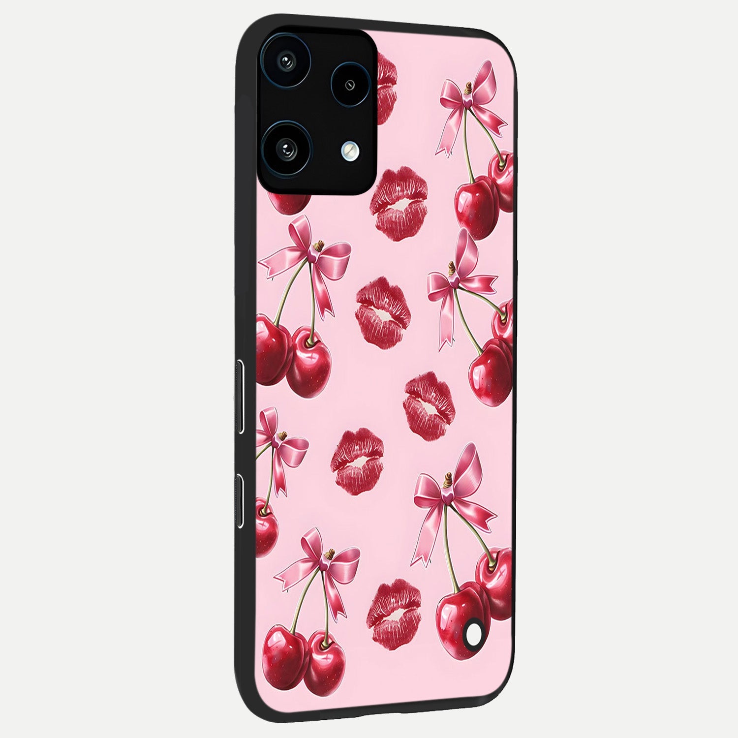  Cherry With Lips back cover For Nothing Phone 3A Lite slim fit glass case with vibrant aesthetic design