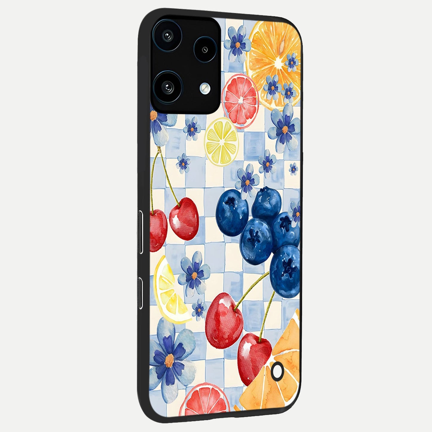  Citrus Bloom Joy back cover For Nothing Phone 3A Lite slim fit glass case with vibrant aesthetic design