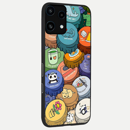 Coins Patterns back cover For Nothing Phone 3A Lite slim fit glass case with vibrant aesthetic design