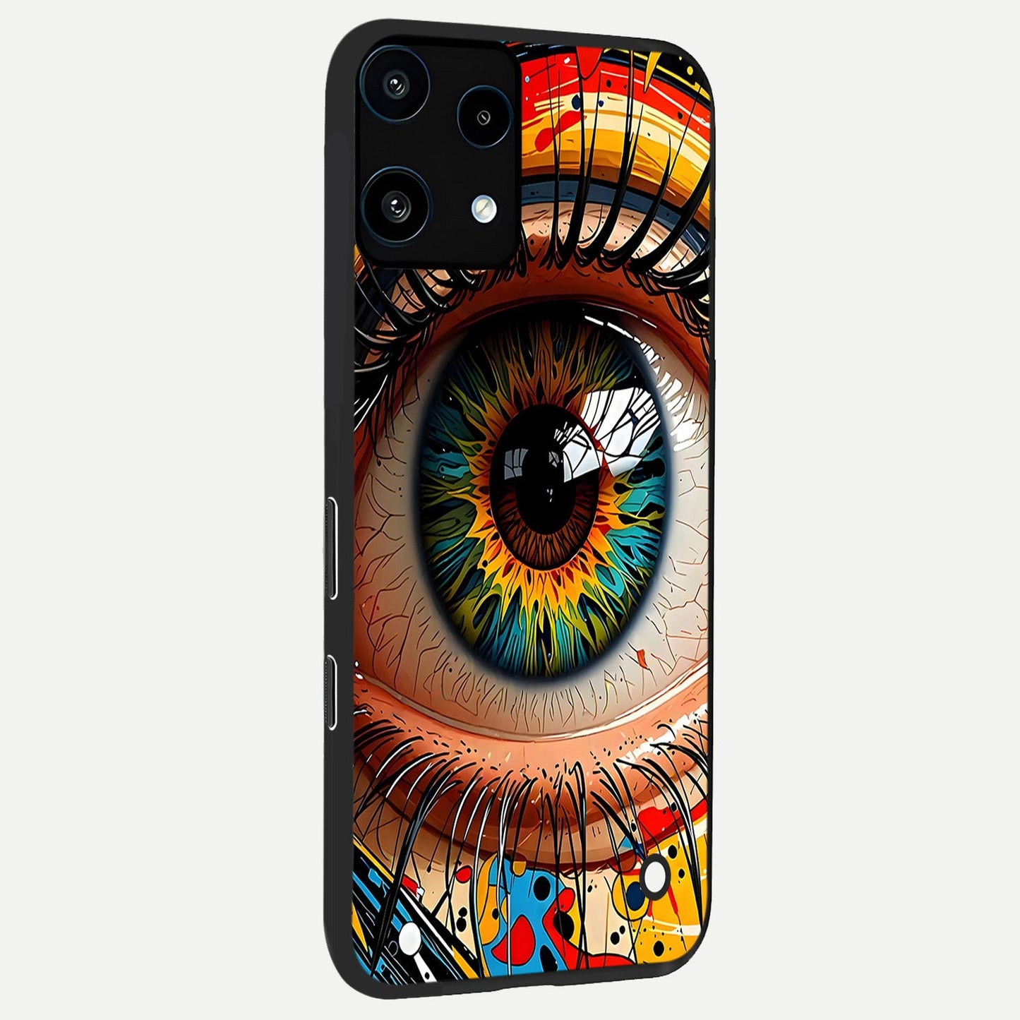  Colorful Eye back cover For Nothing Phone 3A Lite slim fit glass case with vibrant aesthetic design