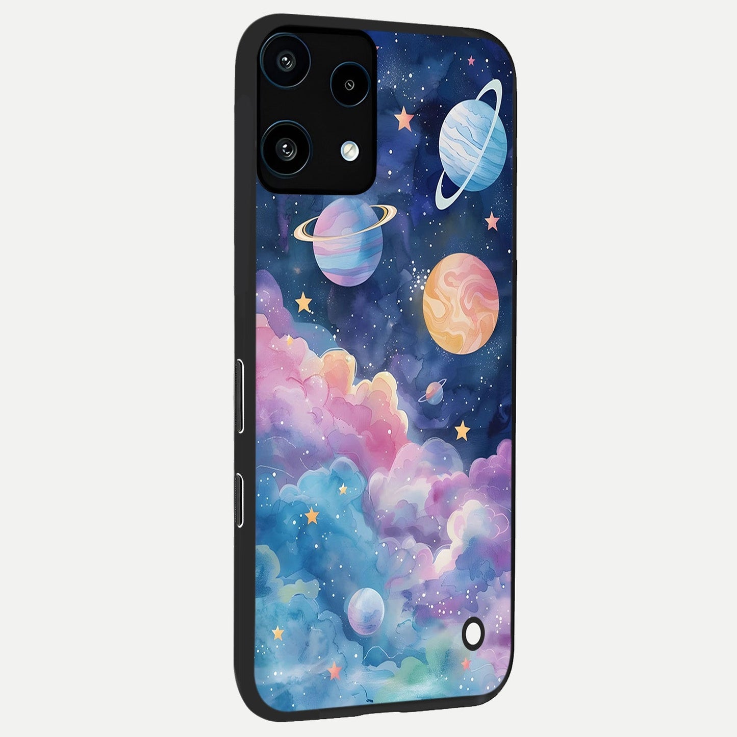  Cosmic Planet Dreams back cover For Nothing Phone 3A Lite slim fit glass case with vibrant aesthetic design