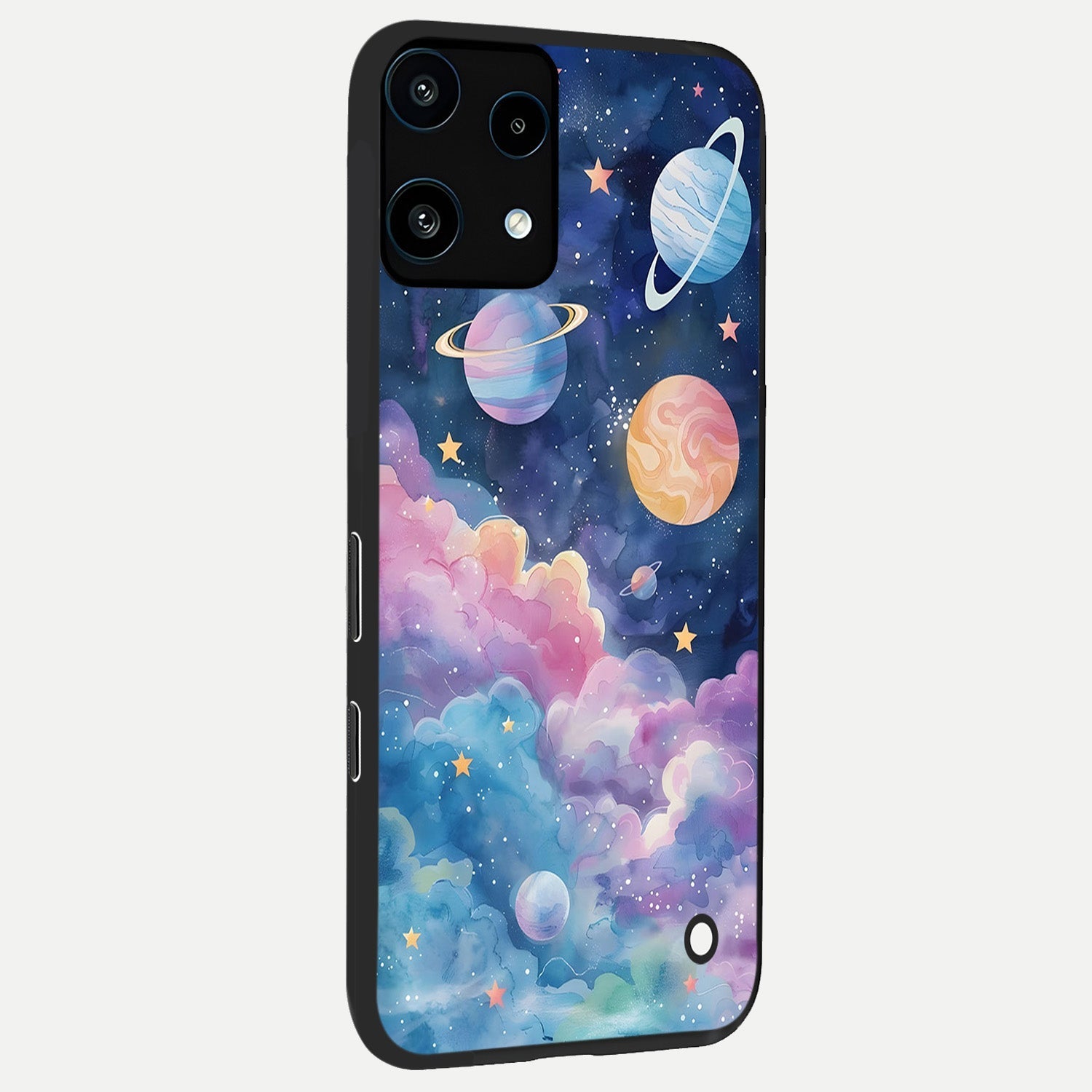  Cosmic Planet Dreams back cover For Nothing Phone 3A Lite slim fit glass case with vibrant aesthetic design