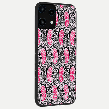  Crimson Paisley Charm back cover For Nothing Phone 3A Lite slim fit glass case with vibrant aesthetic design