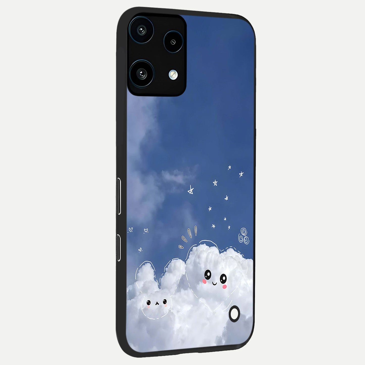  Cute Blossom Cloud back cover For Nothing Phone 3A Lite slim fit glass case with vibrant aesthetic design