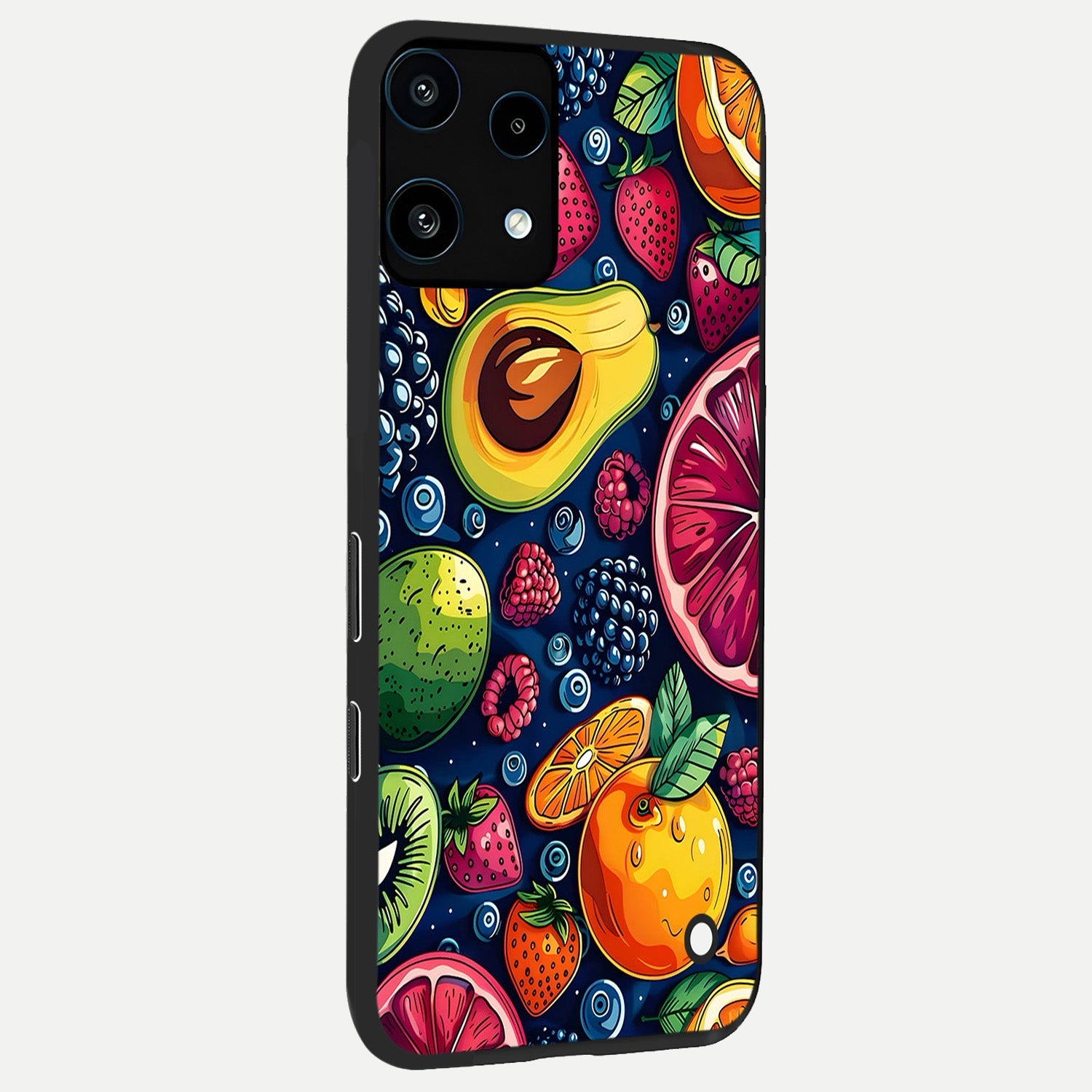  Cute Fruits Art back cover For Nothing Phone 3A Lite slim fit glass case with vibrant aesthetic design