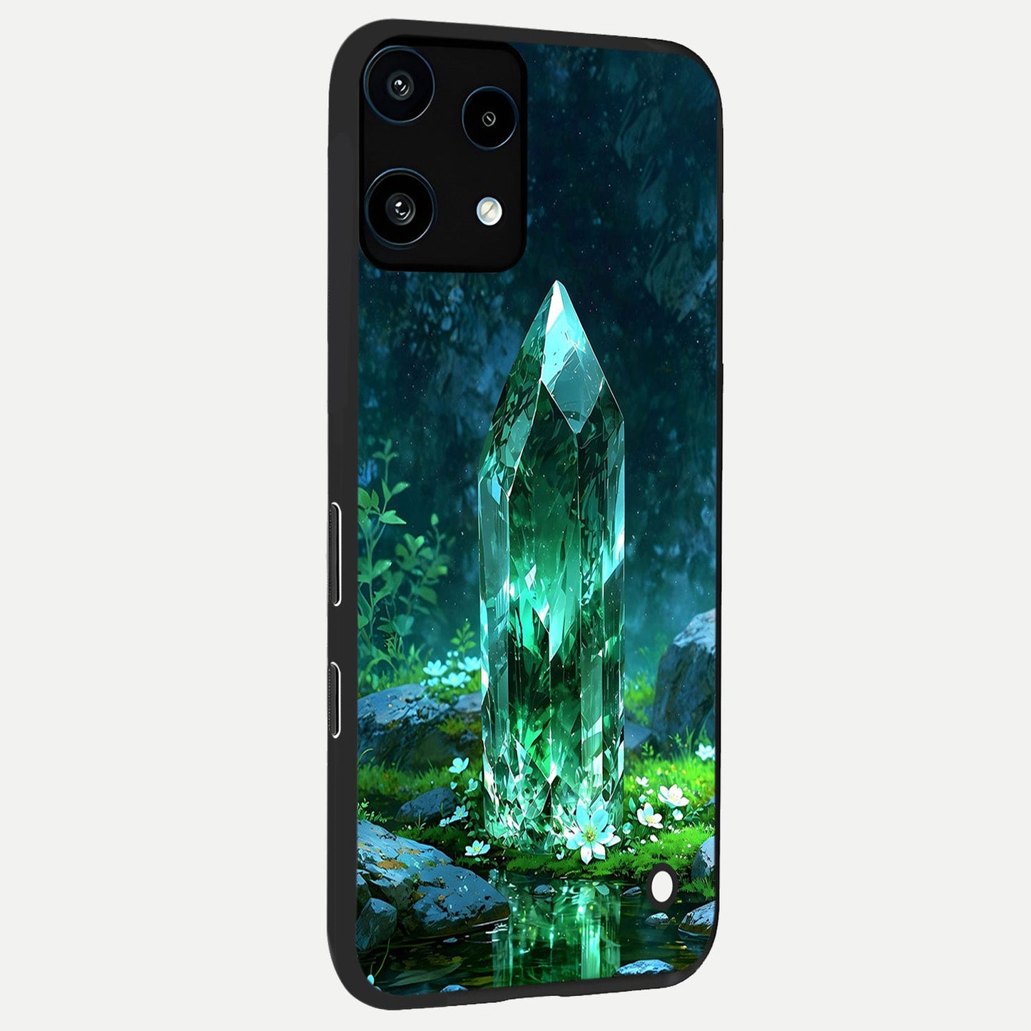  Emerald Light Crystal back cover For Nothing Phone 3A Lite slim fit glass case with vibrant aesthetic design