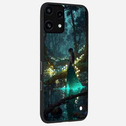  Enchanted Forest Glow back cover For Nothing Phone 3A Lite slim fit glass case with vibrant aesthetic design