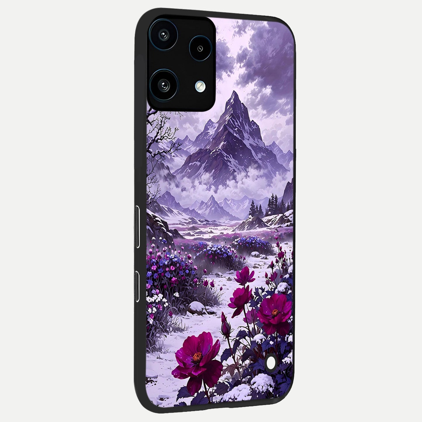  Flower Mountain View back cover For Nothing Phone 3A Lite slim fit glass case with vibrant aesthetic design