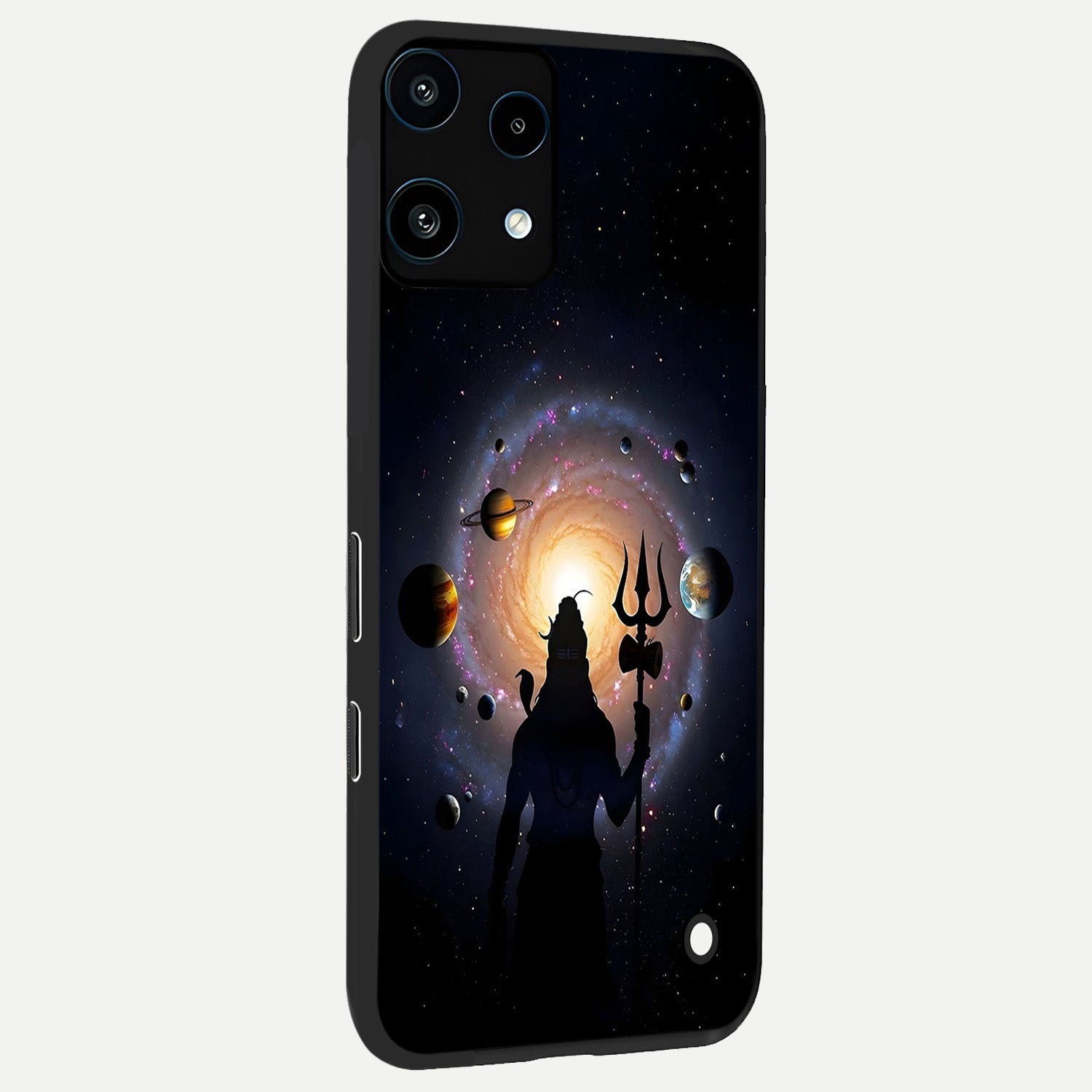  Galactic Shiva Vision back cover For Nothing Phone 3A Lite slim fit glass case with vibrant aesthetic design