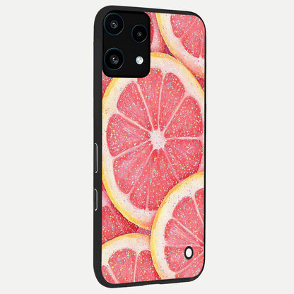  Glitter Grapefruit back cover For Nothing Phone 3A Lite slim fit glass case with vibrant aesthetic design
