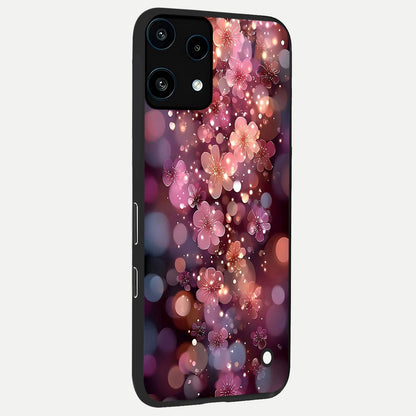  Glowing Petal Bliss back cover For Nothing Phone 3A Lite slim fit glass case with vibrant aesthetic design
