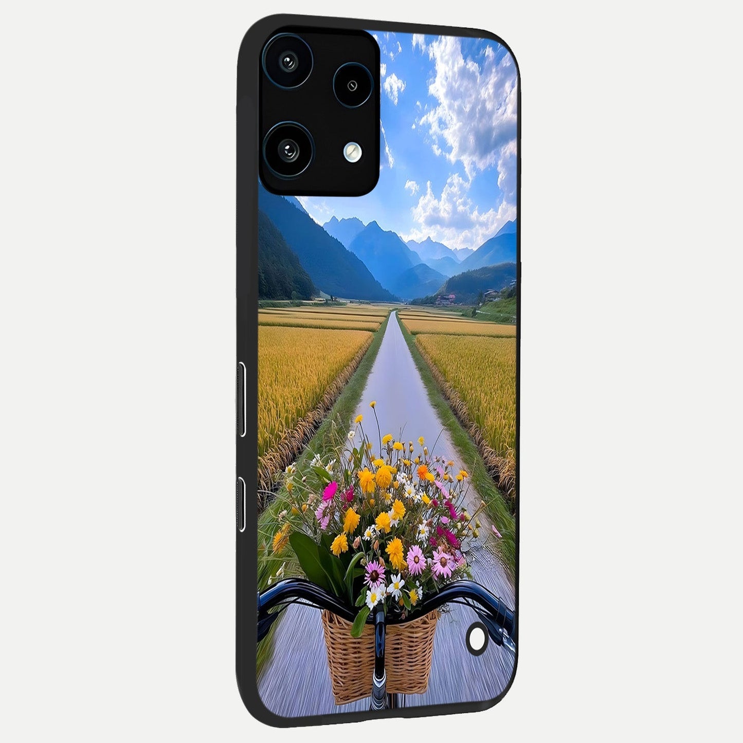  Golden Field Journey back cover For Nothing Phone 3A Lite slim fit glass case with vibrant aesthetic design