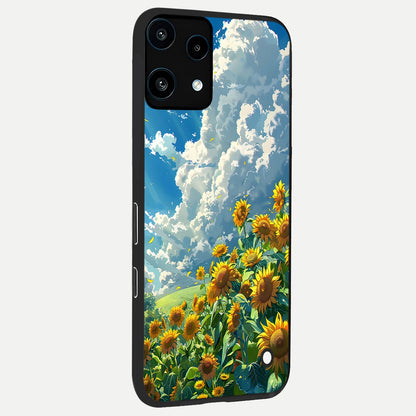  Golden Sun Glory back cover For Nothing Phone 3A Lite slim fit glass case with vibrant aesthetic design