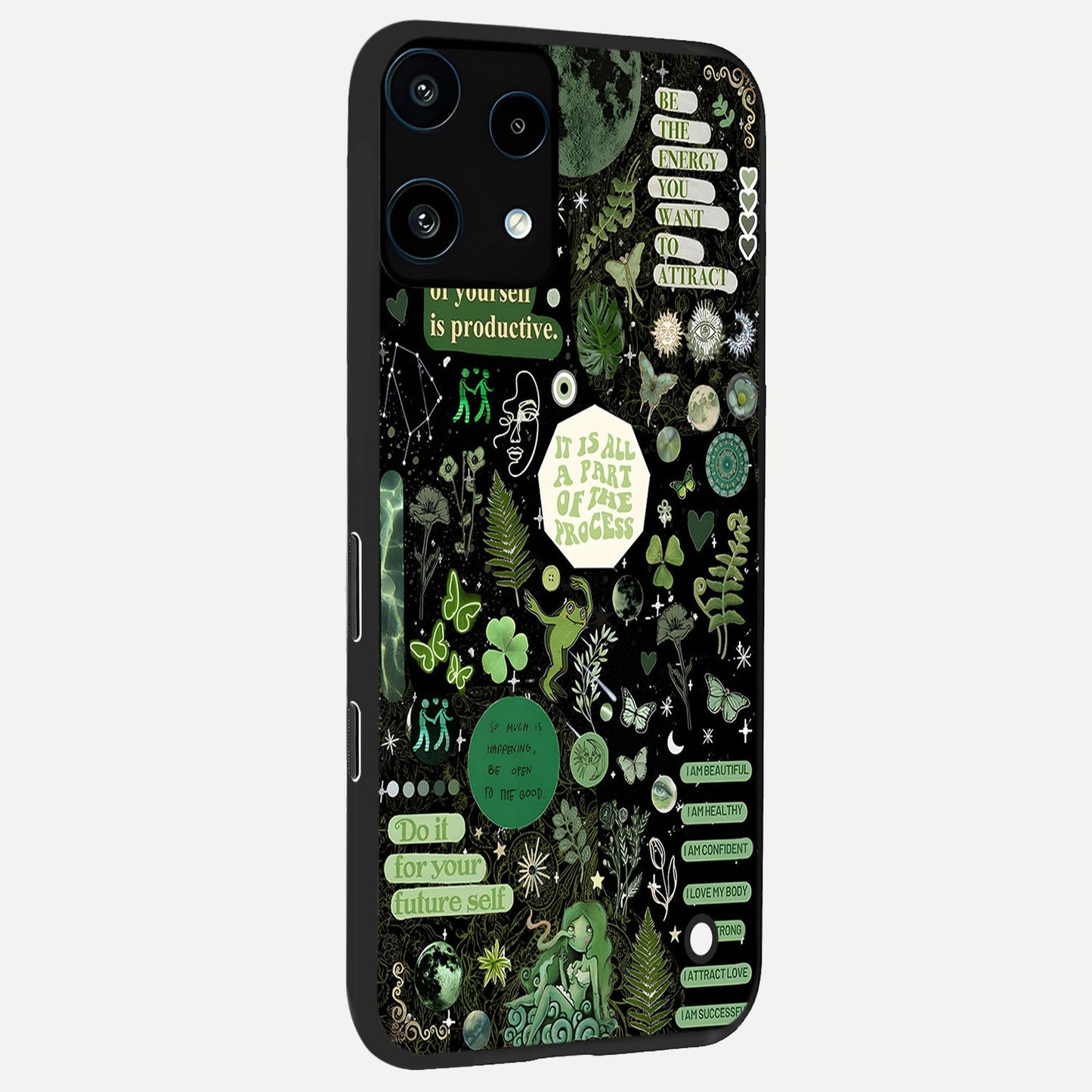  Green Mandala Pattern back cover For Nothing Phone 3A Lite slim fit glass case with vibrant aesthetic design
