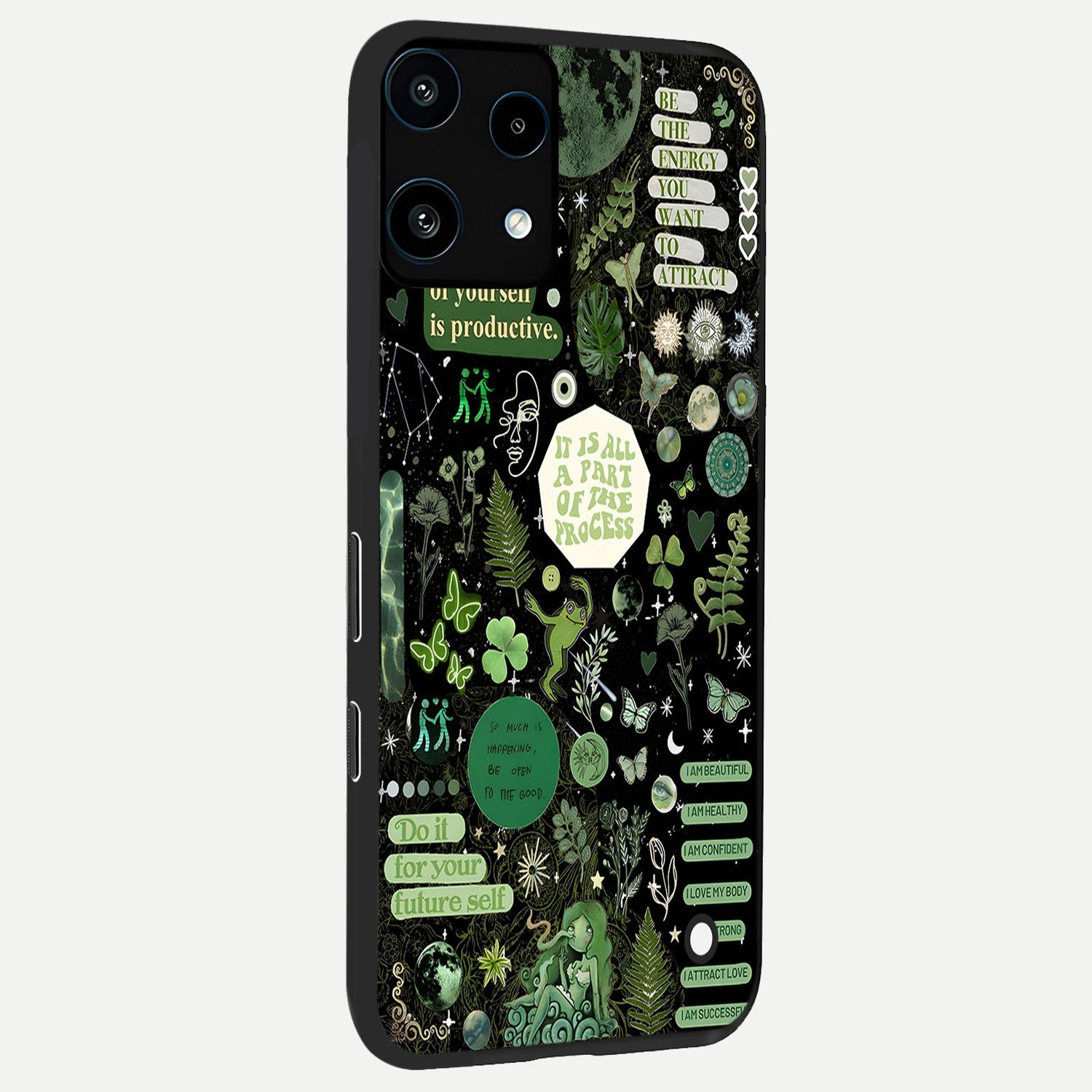  Green Mandala Pattern back cover For Nothing Phone 3A Lite slim fit glass case with vibrant aesthetic design