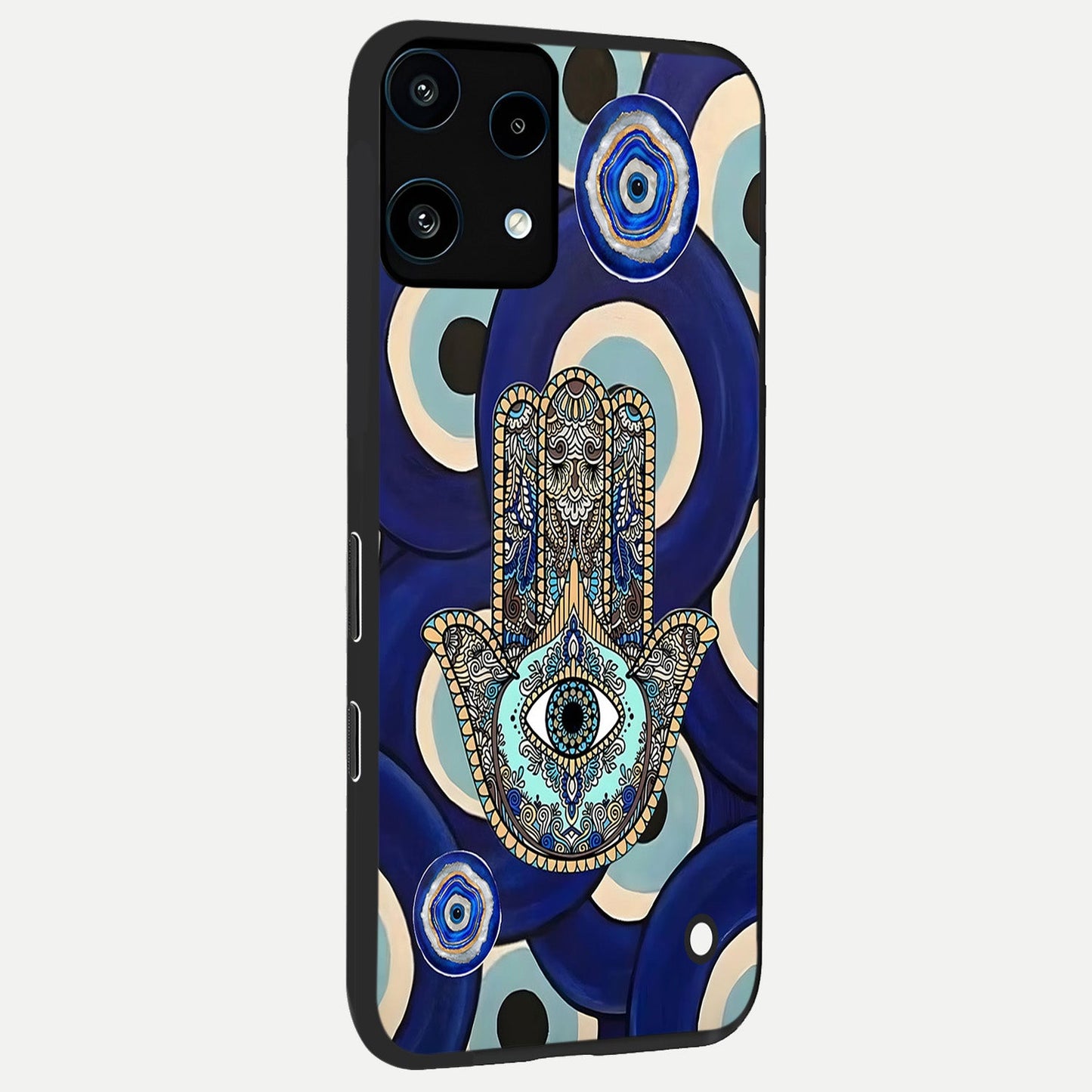  Hamsa Divine Guard back cover For Nothing Phone 3A Lite slim fit glass case with vibrant aesthetic design