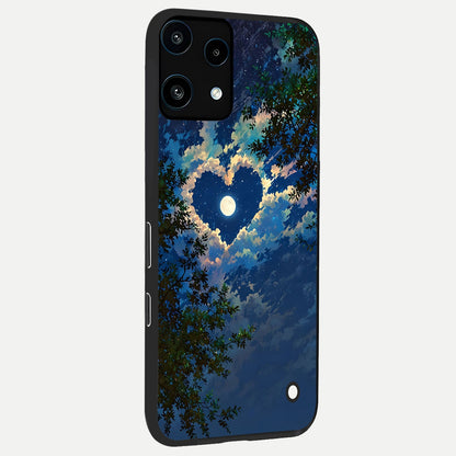  Heart With Moon Sky back cover For Nothing Phone 3A Lite slim fit glass case with vibrant aesthetic design