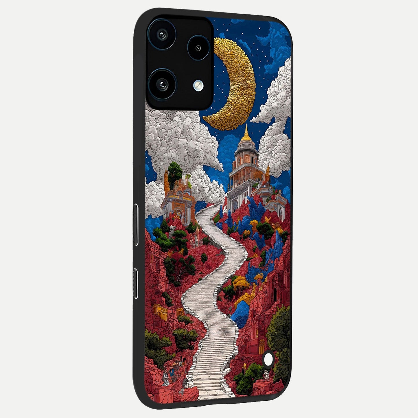 Heavenly Moon Path back cover For Nothing Phone 3A Lite slim fit glass case with vibrant aesthetic design