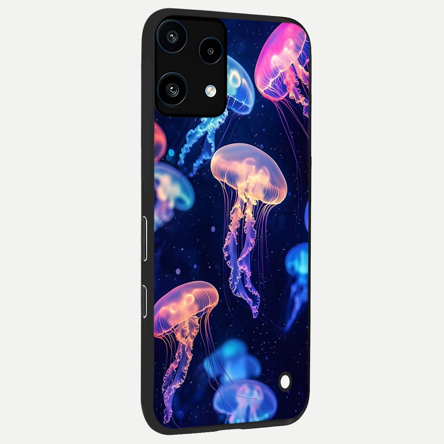  Jellyfish Pattern back cover For Nothing Phone 3A Lite slim fit glass case with vibrant aesthetic design