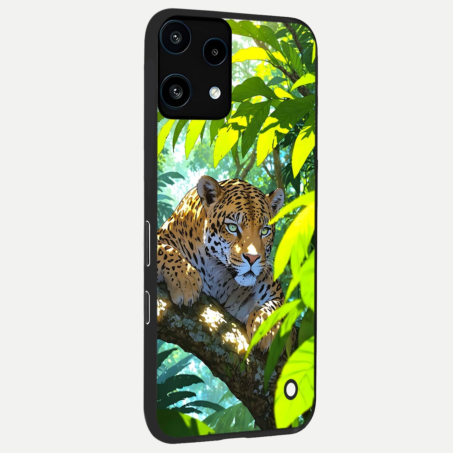  Leopard in Jungle back cover For Nothing Phone 3A Lite slim fit glass case with vibrant aesthetic design