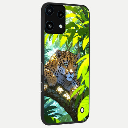  Leopard in Jungle back cover For Nothing Phone 3A Lite slim fit glass case with vibrant aesthetic design