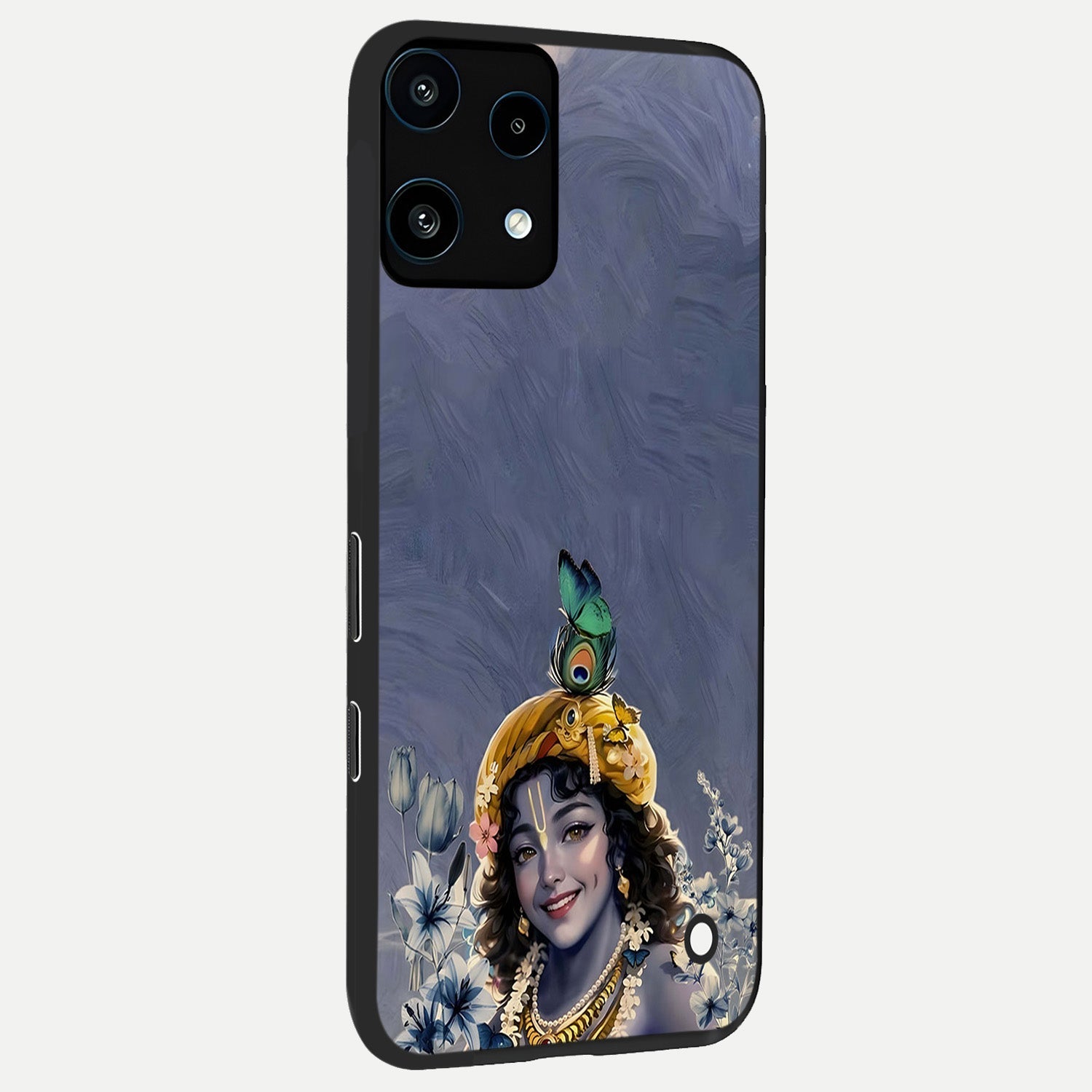  Lord Krishna back cover For Nothing Phone 3A Lite slim fit glass case with vibrant aesthetic design