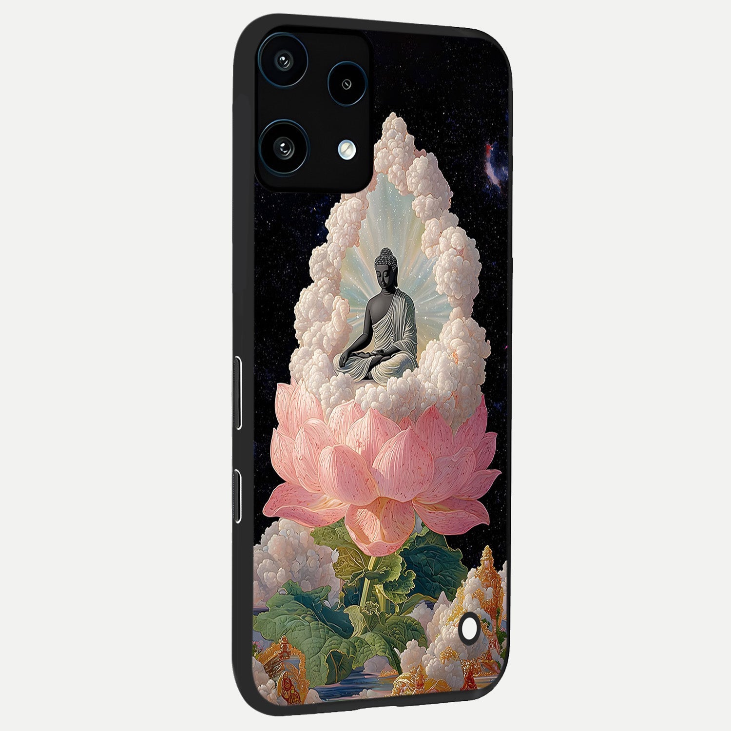  Lotus Divine Peace back cover For Nothing Phone 3A Lite slim fit glass case with vibrant aesthetic design