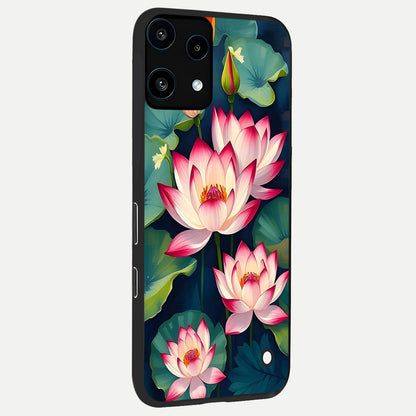  Lotus Dream Serenity back cover For Nothing Phone 3A Lite slim fit glass case with vibrant aesthetic design