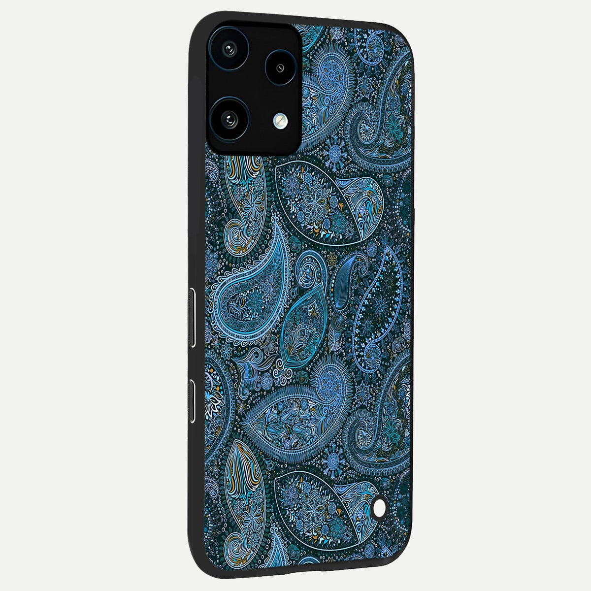  Midnight Paisley Glow back cover For Nothing Phone 3A Lite slim fit glass case with vibrant aesthetic design