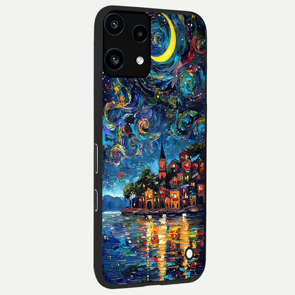  Moonlight Harbor Glow back cover For Nothing Phone 3A Lite slim fit glass case with vibrant aesthetic design