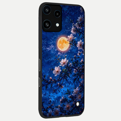  Moonlit Blossoms Night back cover For Nothing Phone 3A Lite slim fit glass case with vibrant aesthetic design