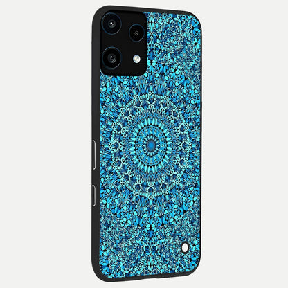  Ocean Bloom Mandala back cover For Nothing Phone 3A Lite slim fit glass case with vibrant aesthetic design