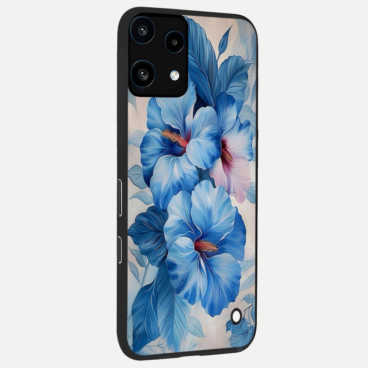  Ocean Hibiscus Grace back cover For Nothing Phone 3A Lite slim fit glass case with vibrant aesthetic design
