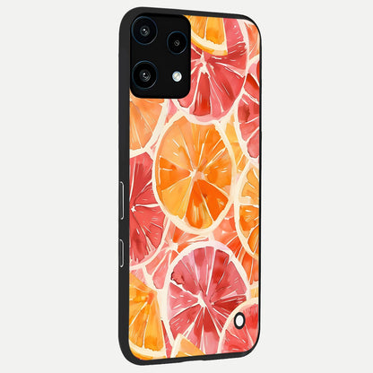  Orange Fruits Pattern back cover For Nothing Phone 3A Lite slim fit glass case with vibrant aesthetic design