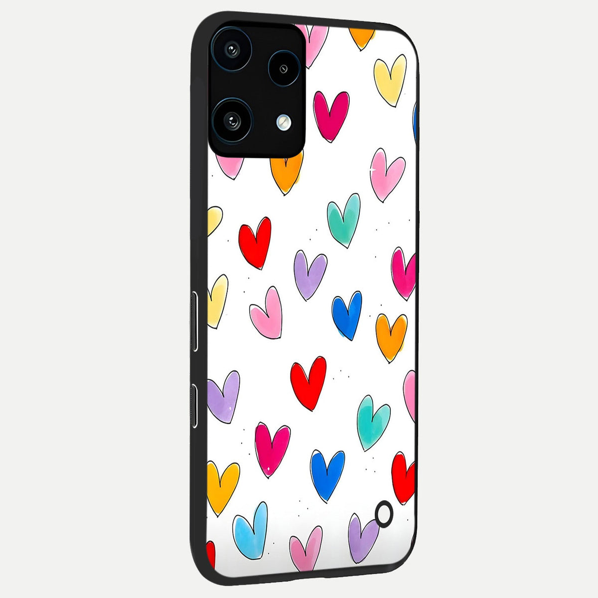  Playful Love Doodles back cover For Nothing Phone 3A Lite slim fit glass case with vibrant aesthetic design
